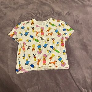 Simpsons cartoon crop top